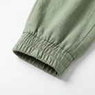 Tapered linen blend drawstring jogger pant, view 9