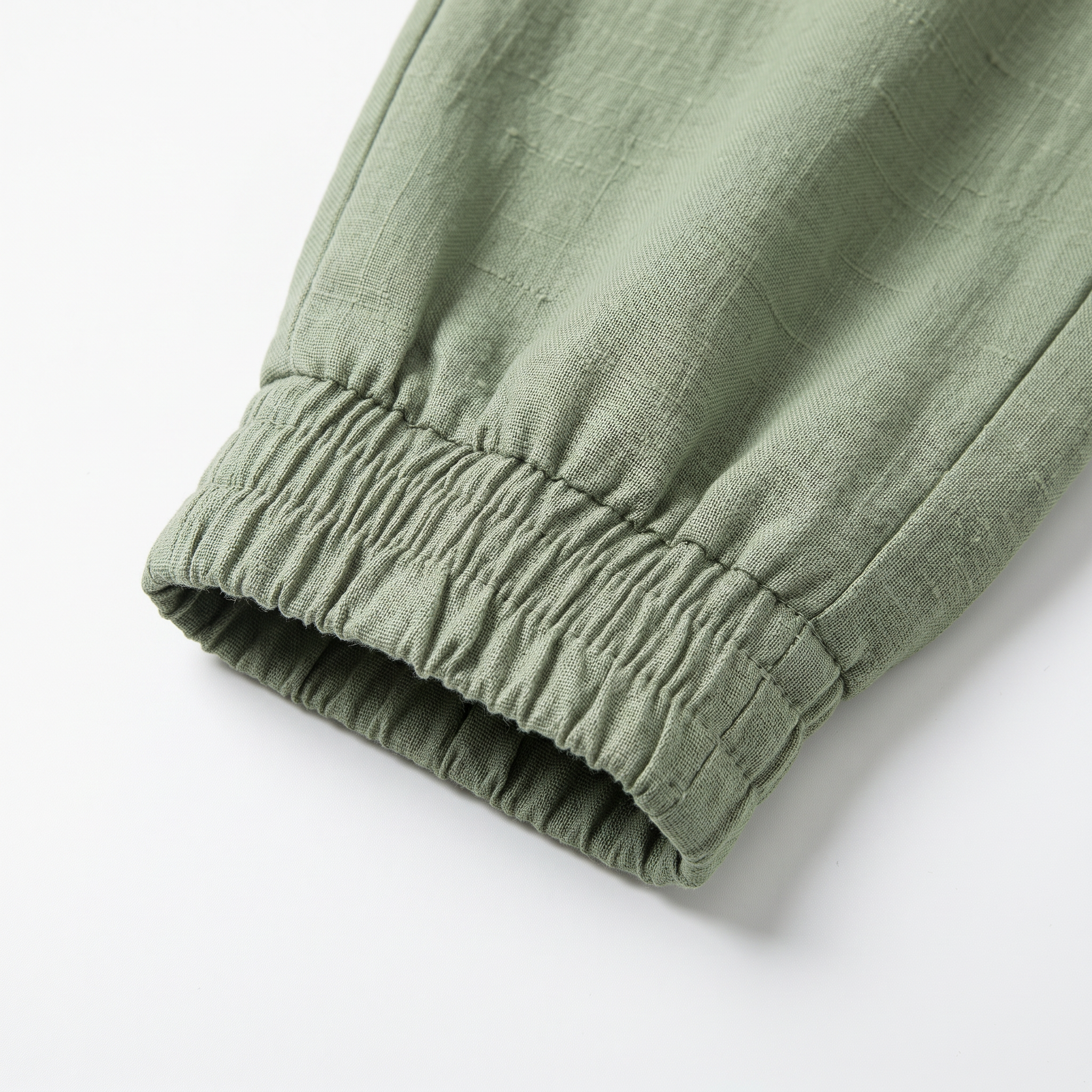 Tapered linen blend drawstring jogger pant, view 9