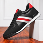 Retro contrast stripe vegan leather sneaker, view 6