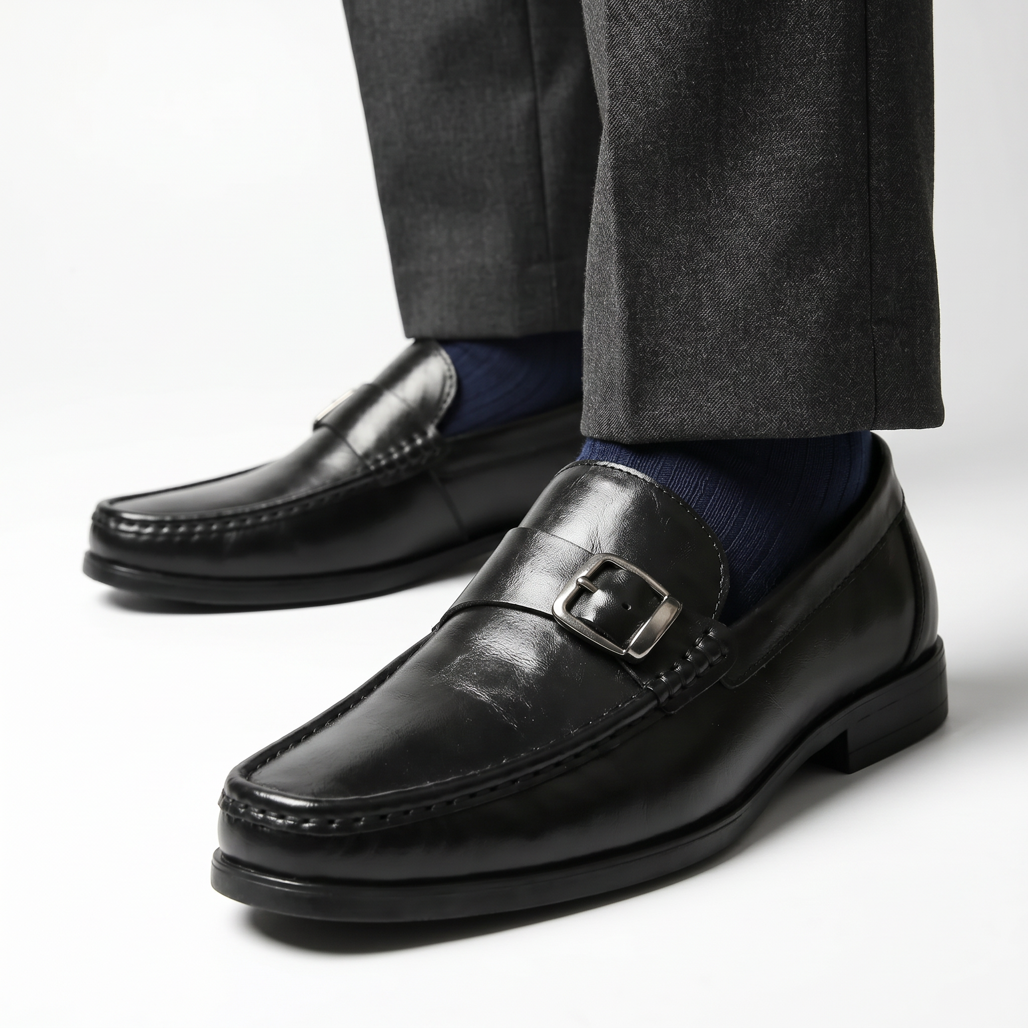 Hand burnished leather bit buckle loafer, view 5