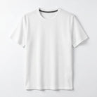 Relaxed waffle knit crew neck tee in white