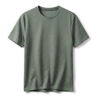 Relaxed waffle knit crew neck tee in light green