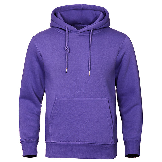 Hoodie Mens Fleece Pullover Drawstring Hood Kangaroo Pocket