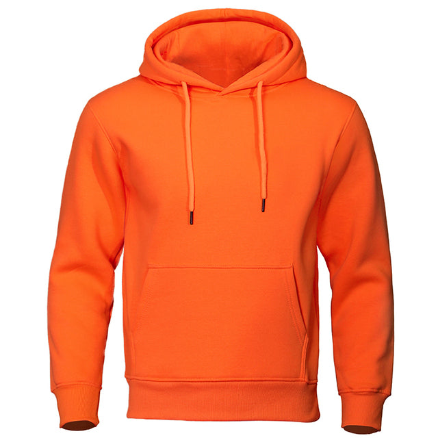 Hoodie Mens Fleece Pullover Drawstring Hood Kangaroo Pocket