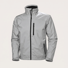 Fall Hooded Rain Jacket with Adjustable Cuffs for Men in Gray