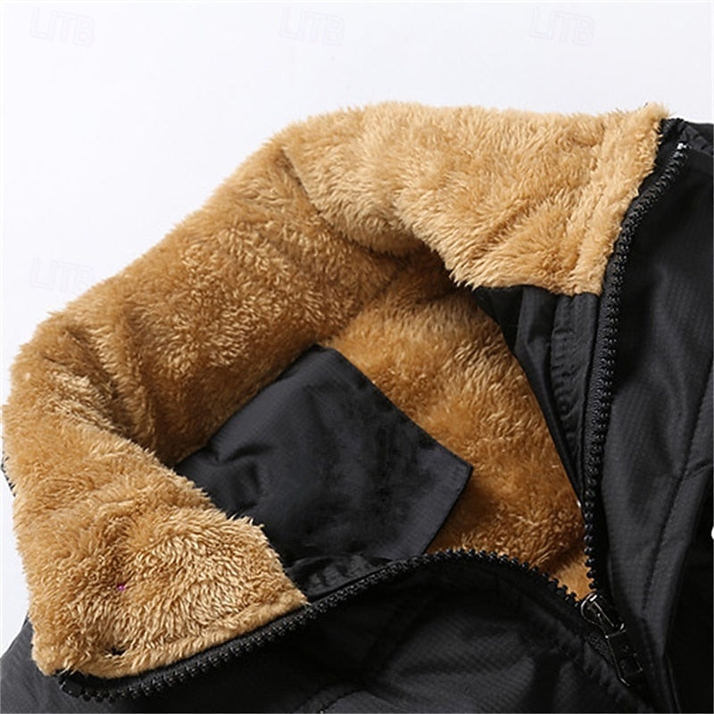 Puffer Vest Mens Sherpa Lined Sleeveless Zip Front Padded Warm
