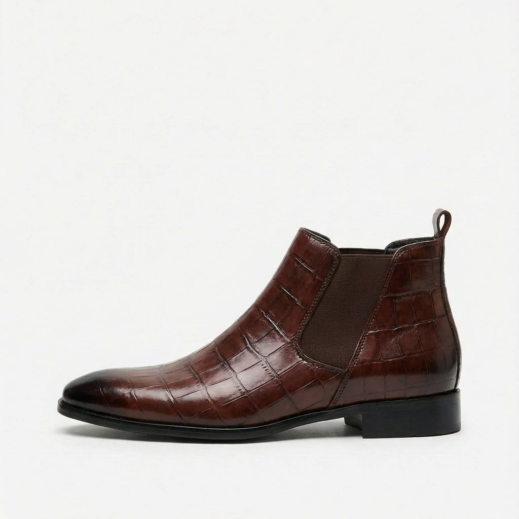Slim profile slip on Chelsea boot, view 5