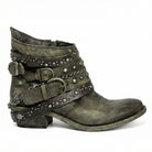 Vintage chain detail ankle boot in green