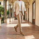 Sheepskin suede loafer with white rubber sole, view 13