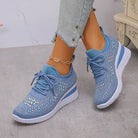 Fall Rhinestone Wedge Orthopedic Style Sneakers for Women
