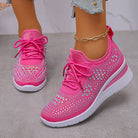 Fall Rhinestone Wedge Orthopedic Style Sneakers for Women