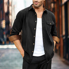 Shirt Jacket Mens Overshirt Button Front Rugged Chest Pocket Layer