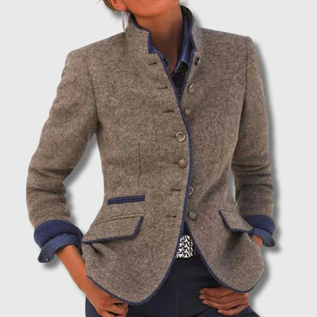 Blazer Womens Structured Tailored Notch Lapel Timeless Fitted