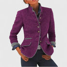 Blazer Womens Structured Tailored Notch Lapel Timeless Fitted