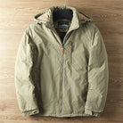 Rain Jacket Mens Hooded Windproof Water Resistant Outdoor Zip Front
