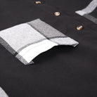 Shirt Jacket Mens Patchwork Panel Button Front Overshirt Layering