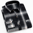 Check Shirt Mens Brushed Long Sleeve Button Front Warm Flannel Feel