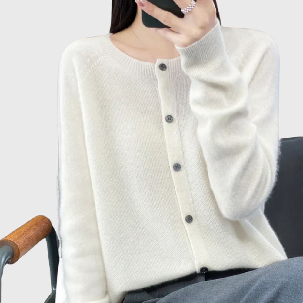 Cardigan Sweater Womens Smooth Knit Button Front Classic Fit
