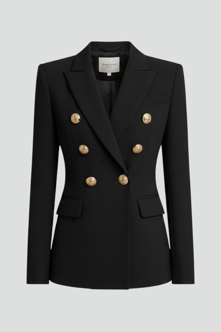 Blazer Womens Double Breasted Tailored Structured Strong Shoulder