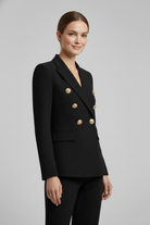 Blazer Womens Double Breasted Tailored Structured Strong Shoulder