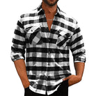 Check Shirt Mens Long Sleeve Button Down Cotton Classic Casual