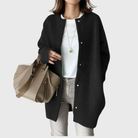 Cardigan Sweater Womens Longline Open Front Front Pockets Minimal