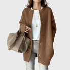Cardigan Sweater Womens Longline Open Front Front Pockets Minimal