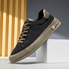 Fall Low Top Breathable Cushioned Casual Sneakers for Men in Black
