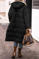 Sherpa Coat Womens Long Hooded Fleece Lined Open Front Longline