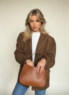 Fall Faux Suede Oversized Three Button Blazer for Women